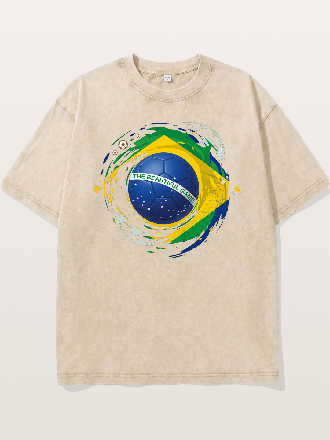 The Beautiful Game Brazil Print Washed T-shirt