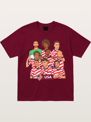 USMNT Cartoon Full Roster Gathering Gildan T-shirt