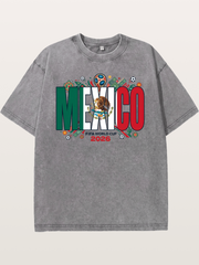 Mexico 2026 World Cup Lettering Washed T-shirt