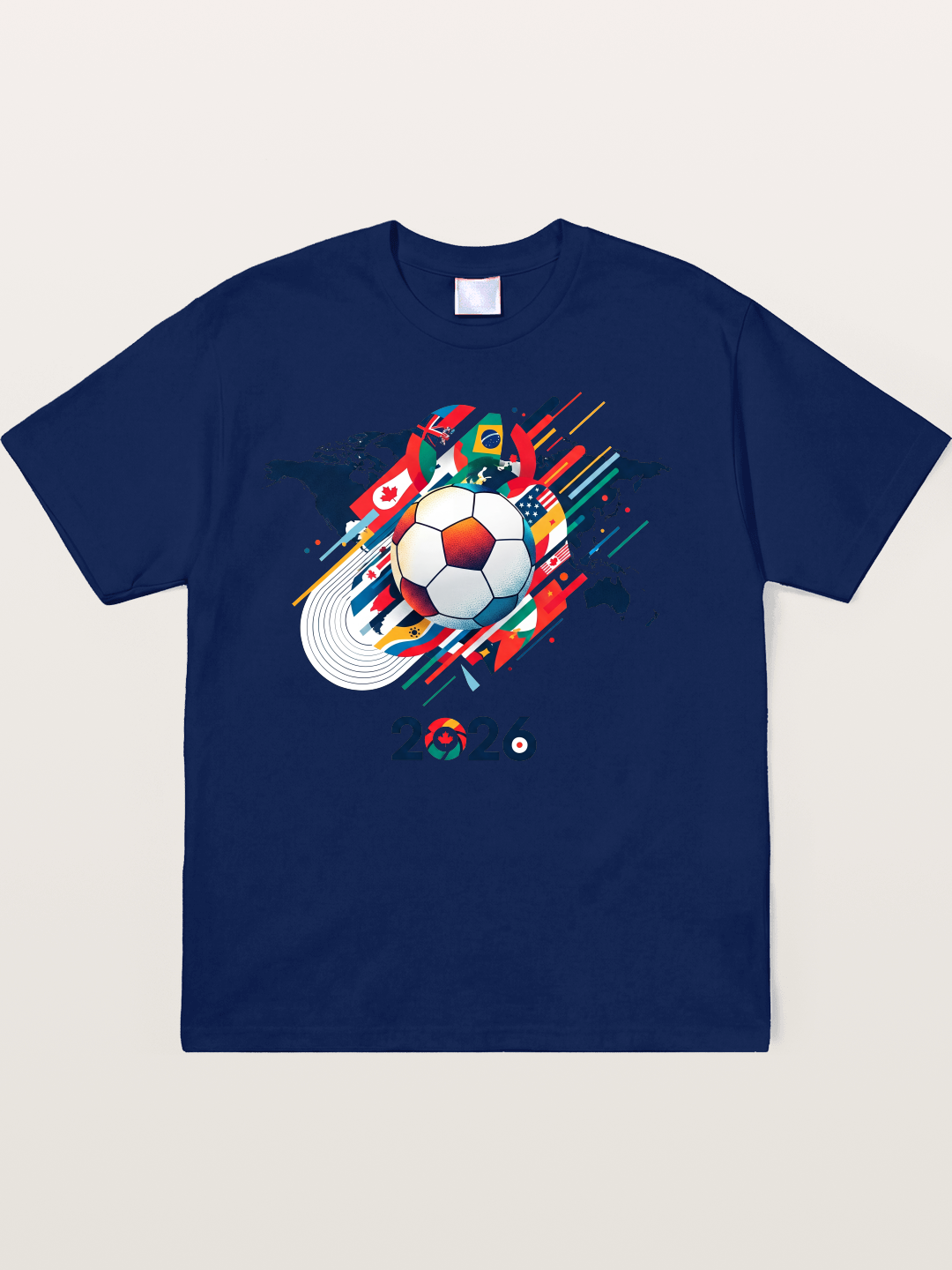 World Cup 2026 Global Flags Print Soft-Stay T-shirt