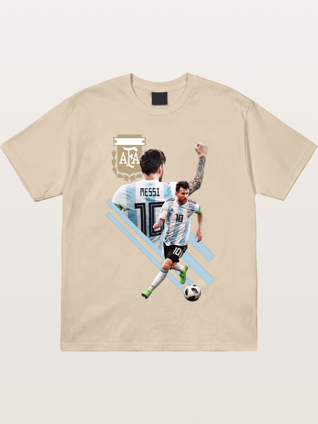 Messi Argentina Layered Art Gildan T-shirt