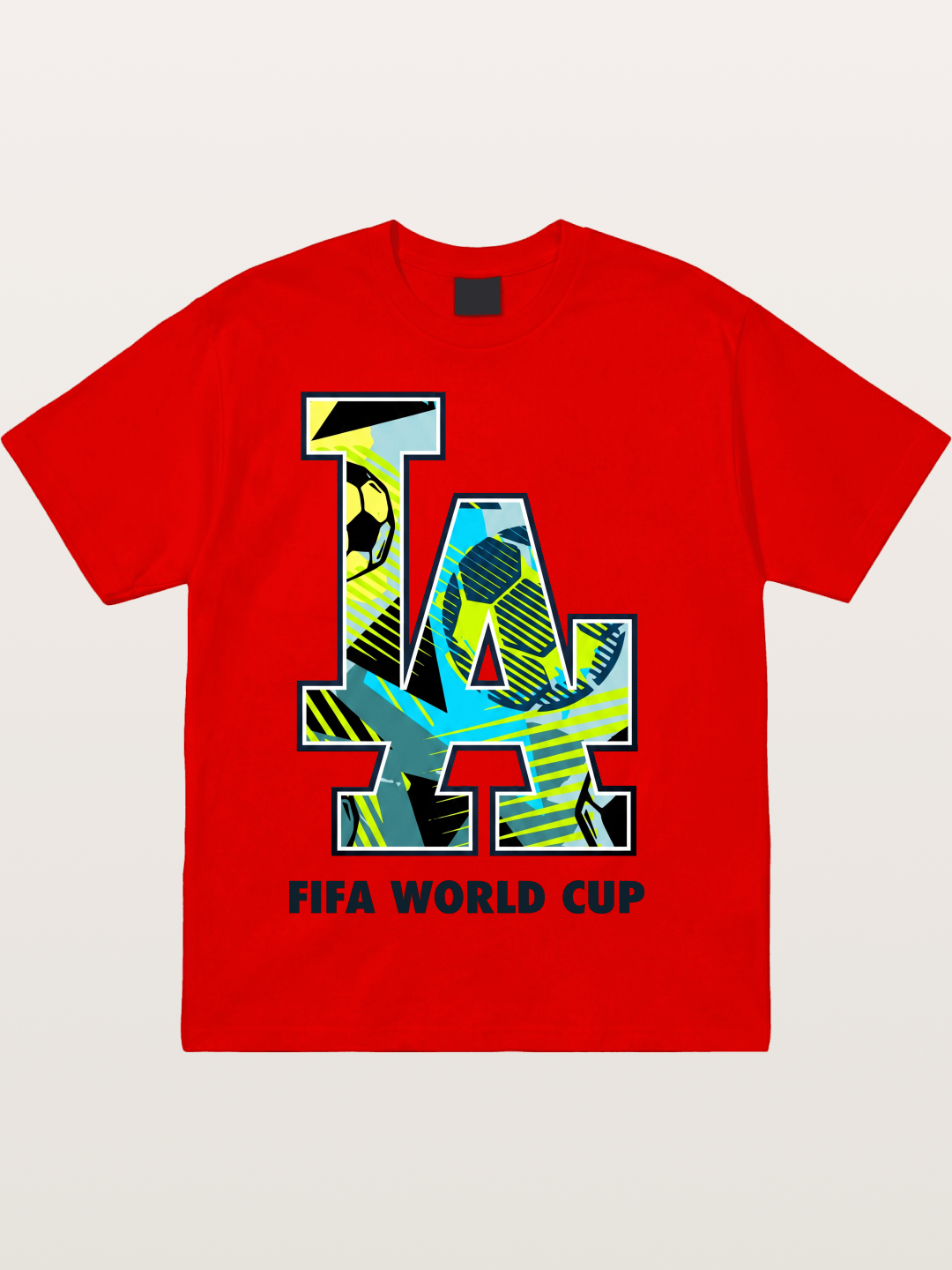 FIFA WC LA Geometric Soccer Fill Cotton T-shirt
