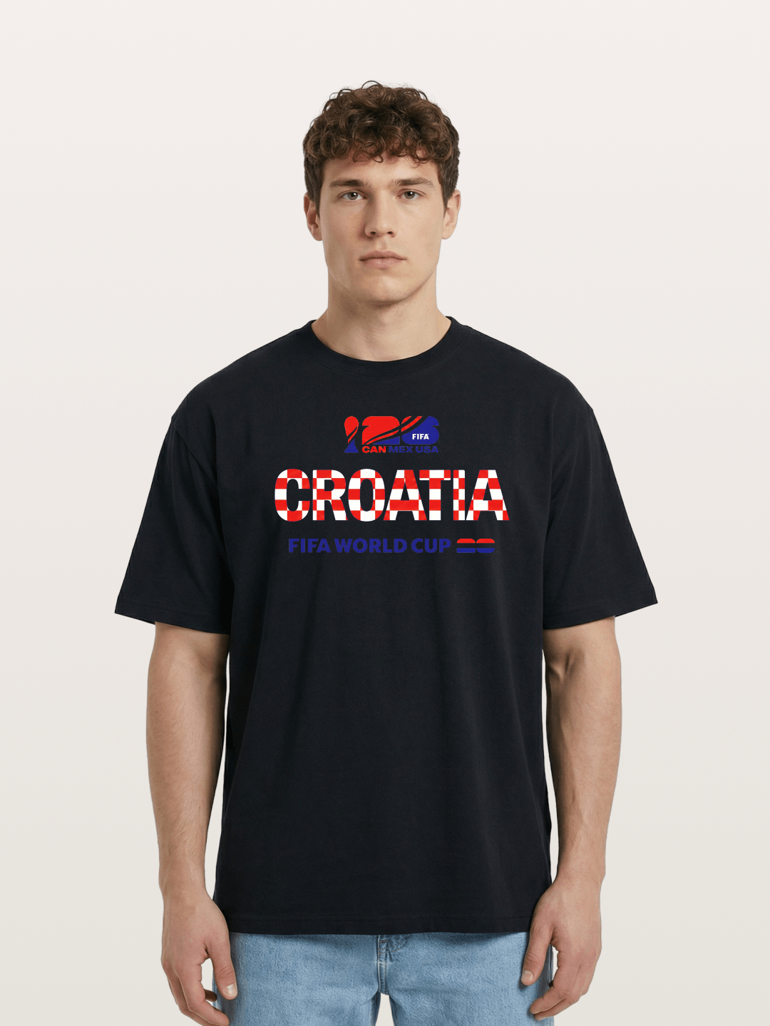 Croatia 2026 World Cup Typo Cotton T-shirt