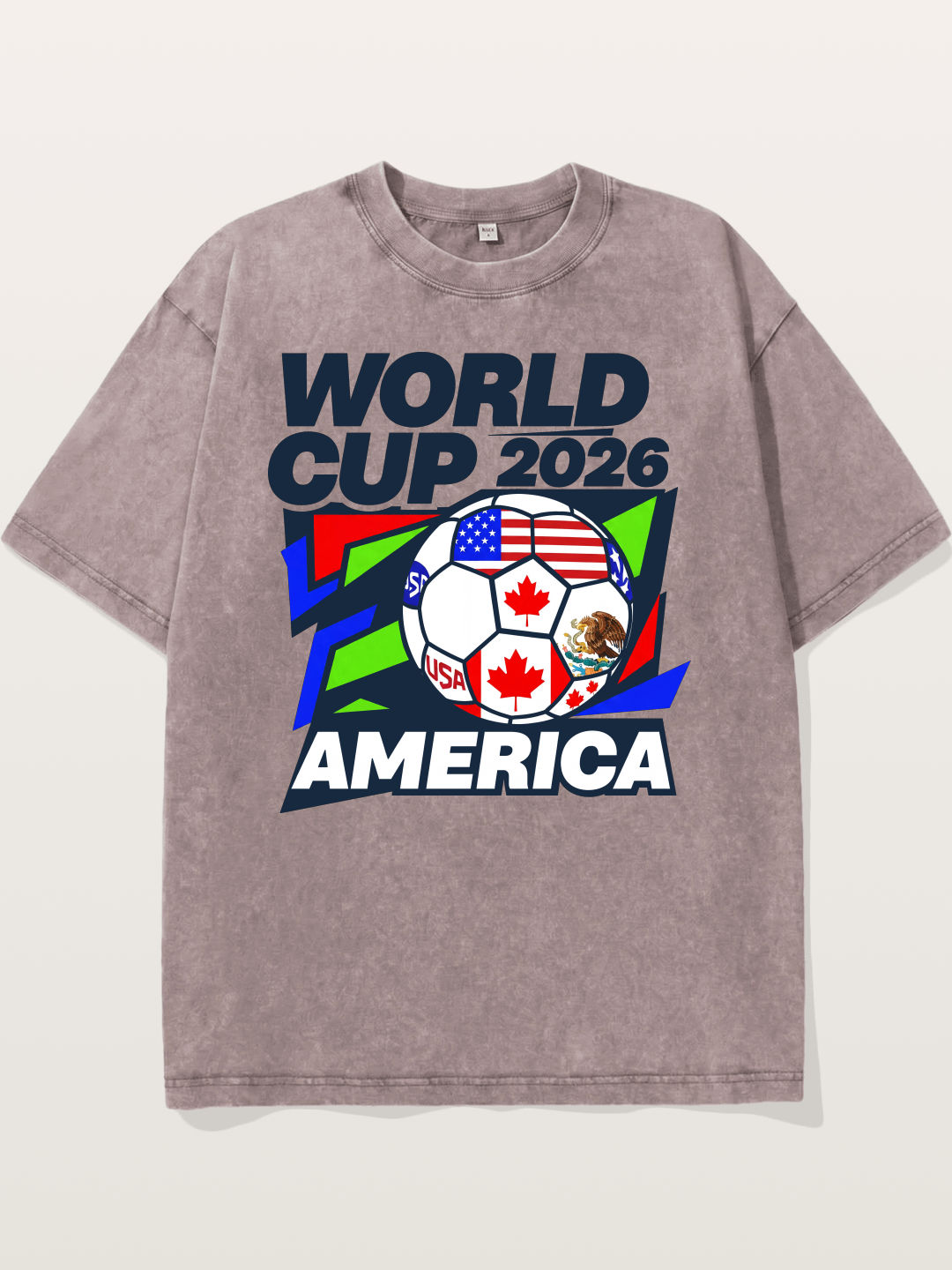 World Cup 2026 America Geometric Washed T-shirt