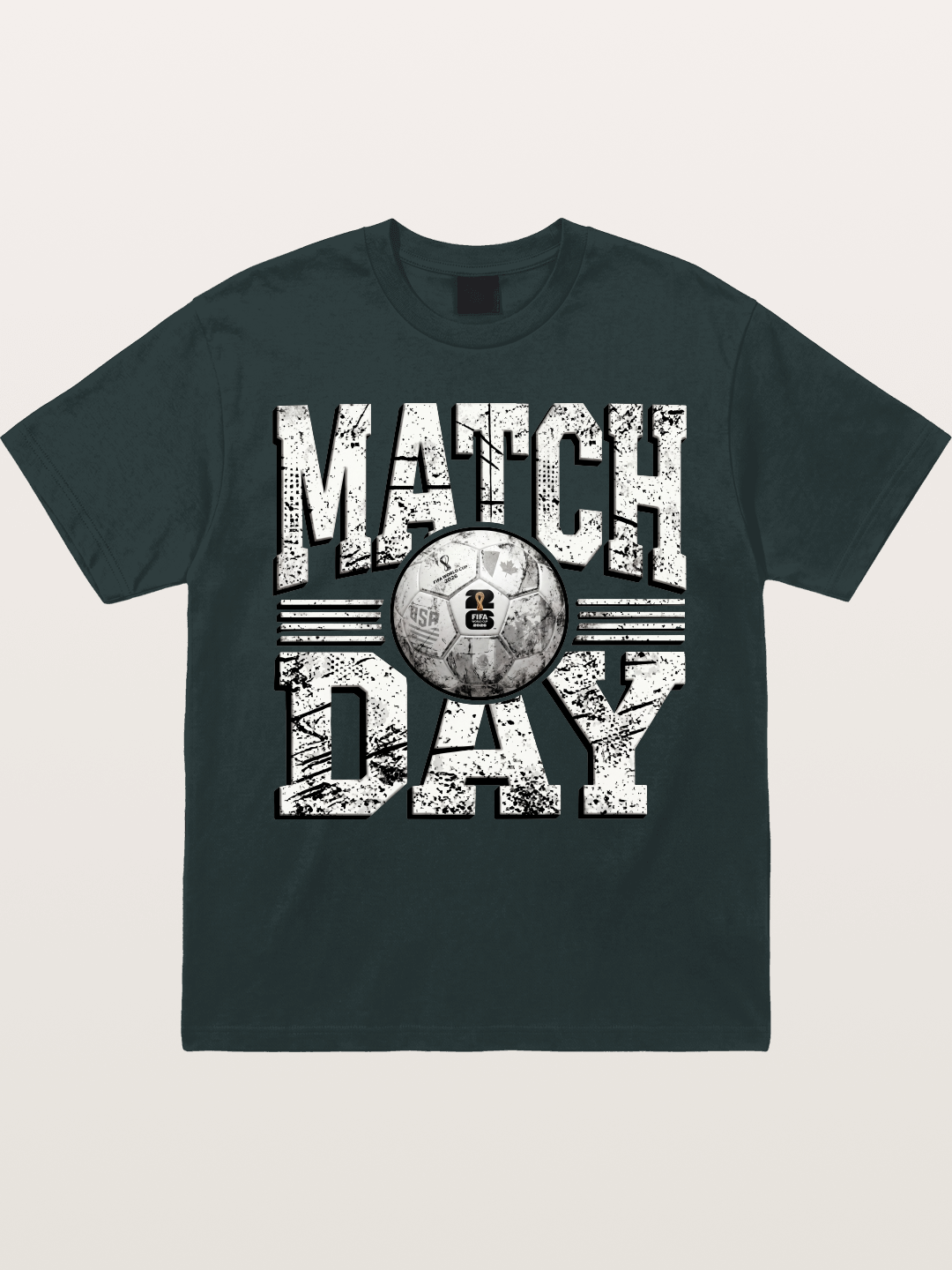 Match Day Grunge Soccer Print Gildan T-shirt