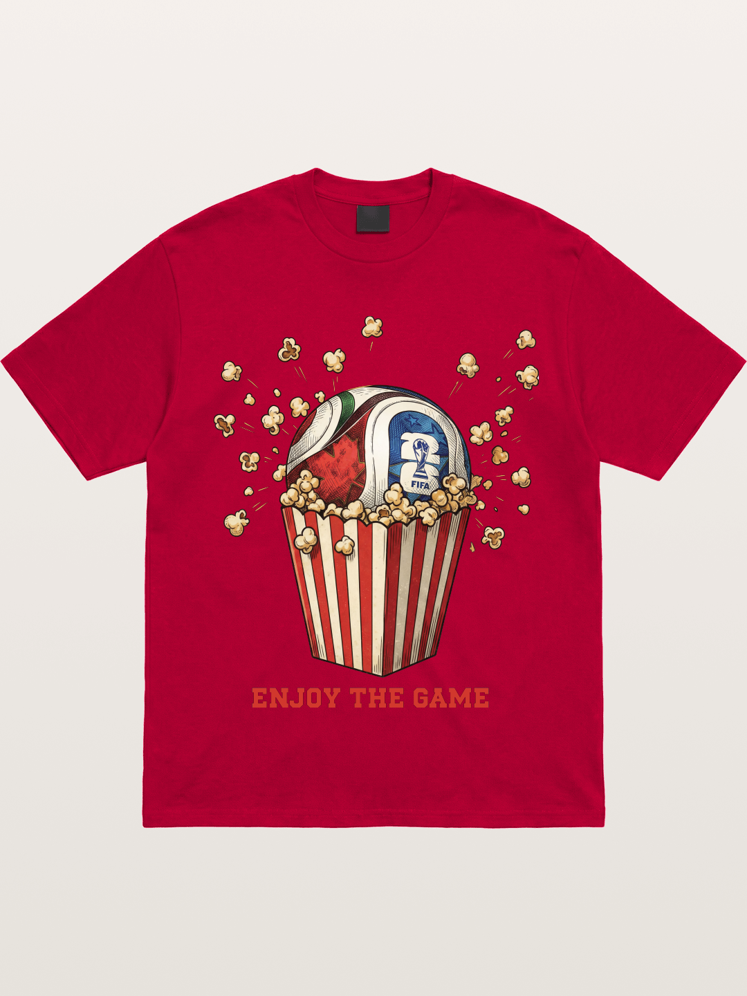Soccer Ball in Popcorn Bucket Gildan T-shirt