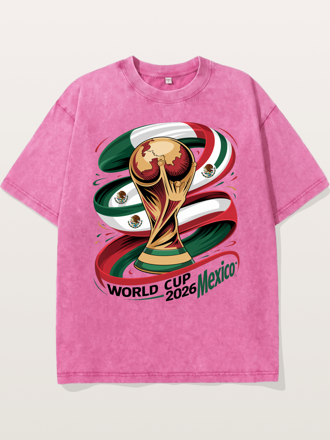 2026 Mexico WC Trophy Art Washed T-shirt