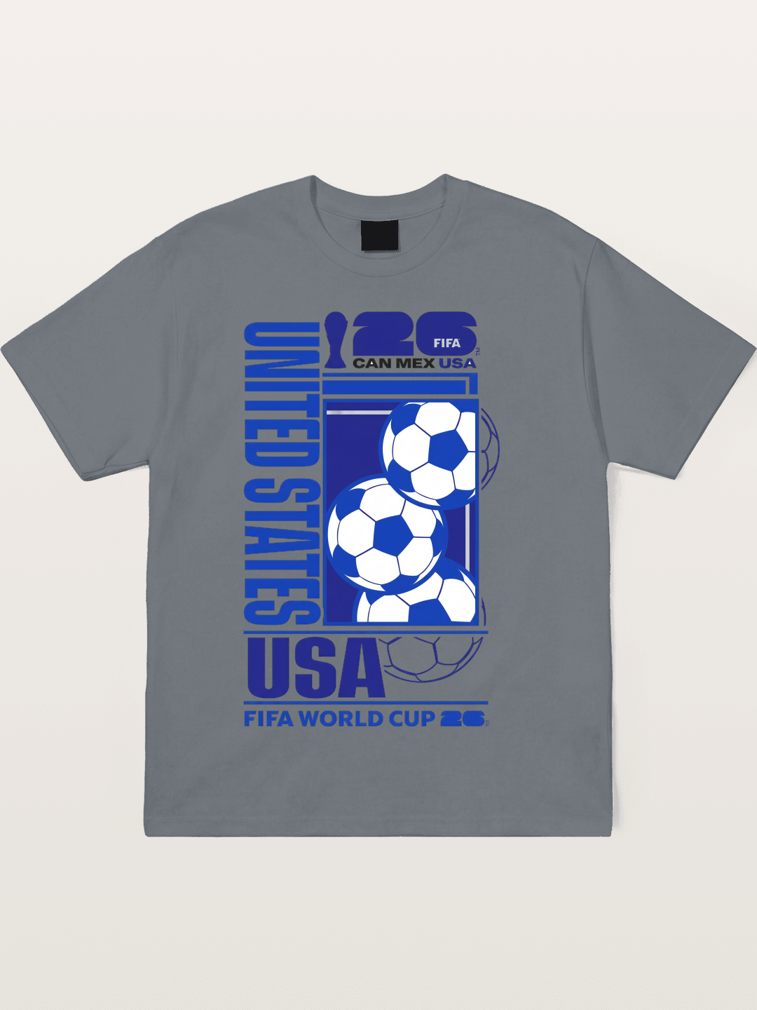 USA Mexico Canada Soccer Art Cotton T-shirt