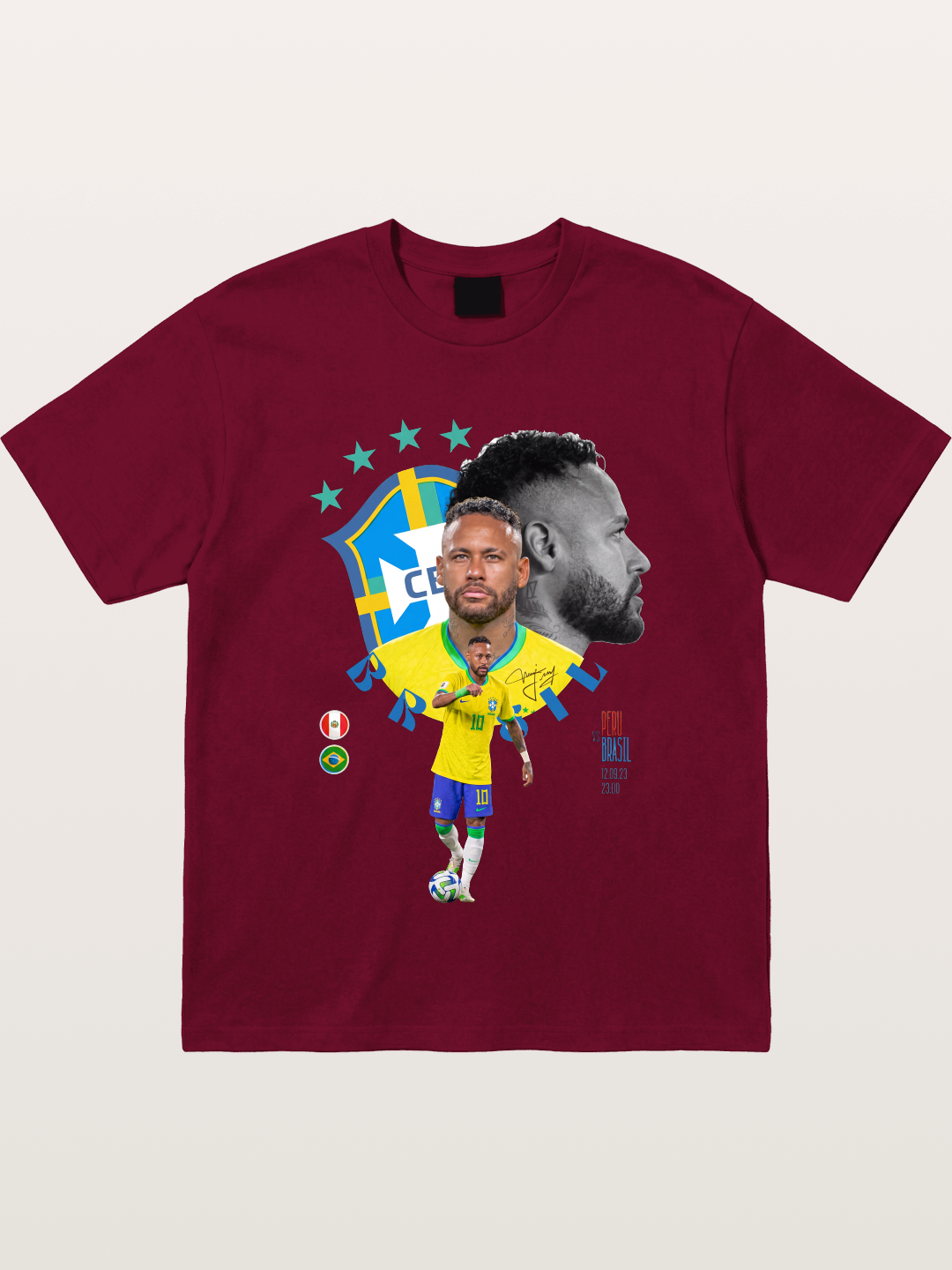 Neymar Multi Portrait Art Gildan T-shirt