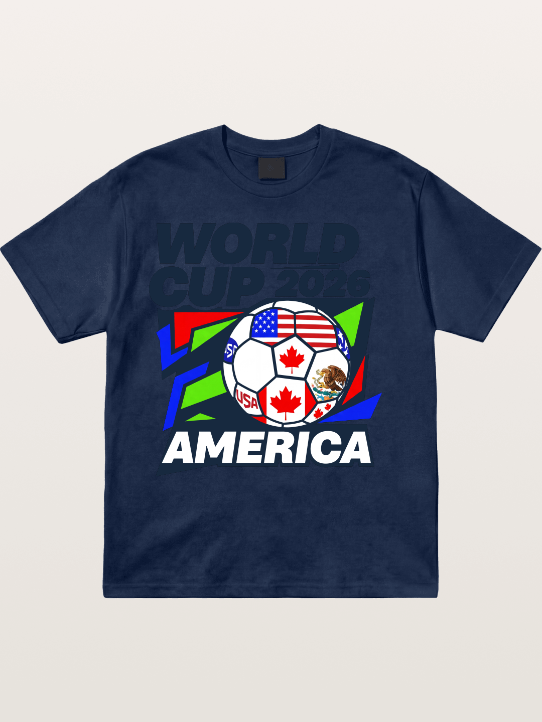 World Cup 2026 America Geometric Cotton T-shirt