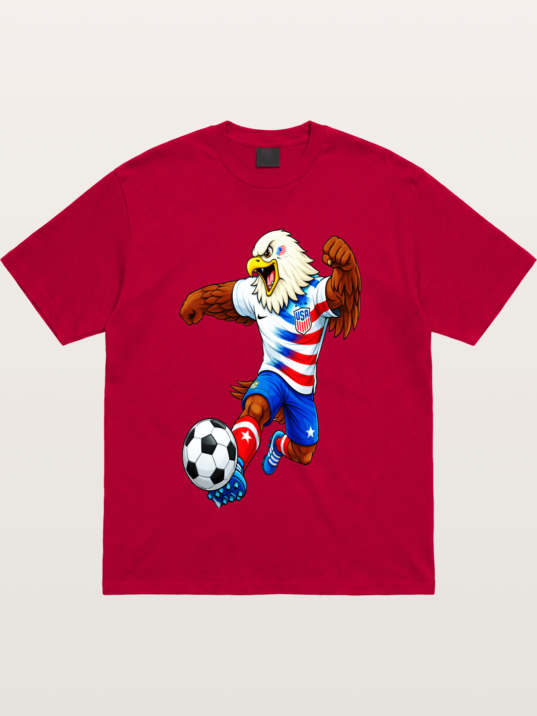 USA Eagle Mascot Soccer Graphic Gildan T-shirt