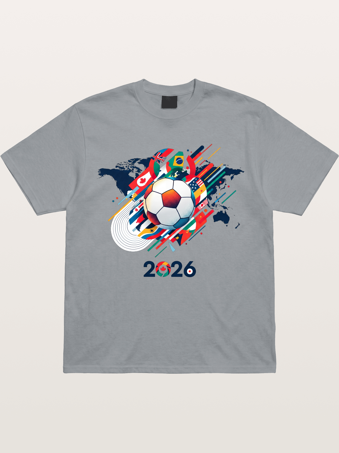 World Cup 2026 Global Flags Print Gildan T-shirt