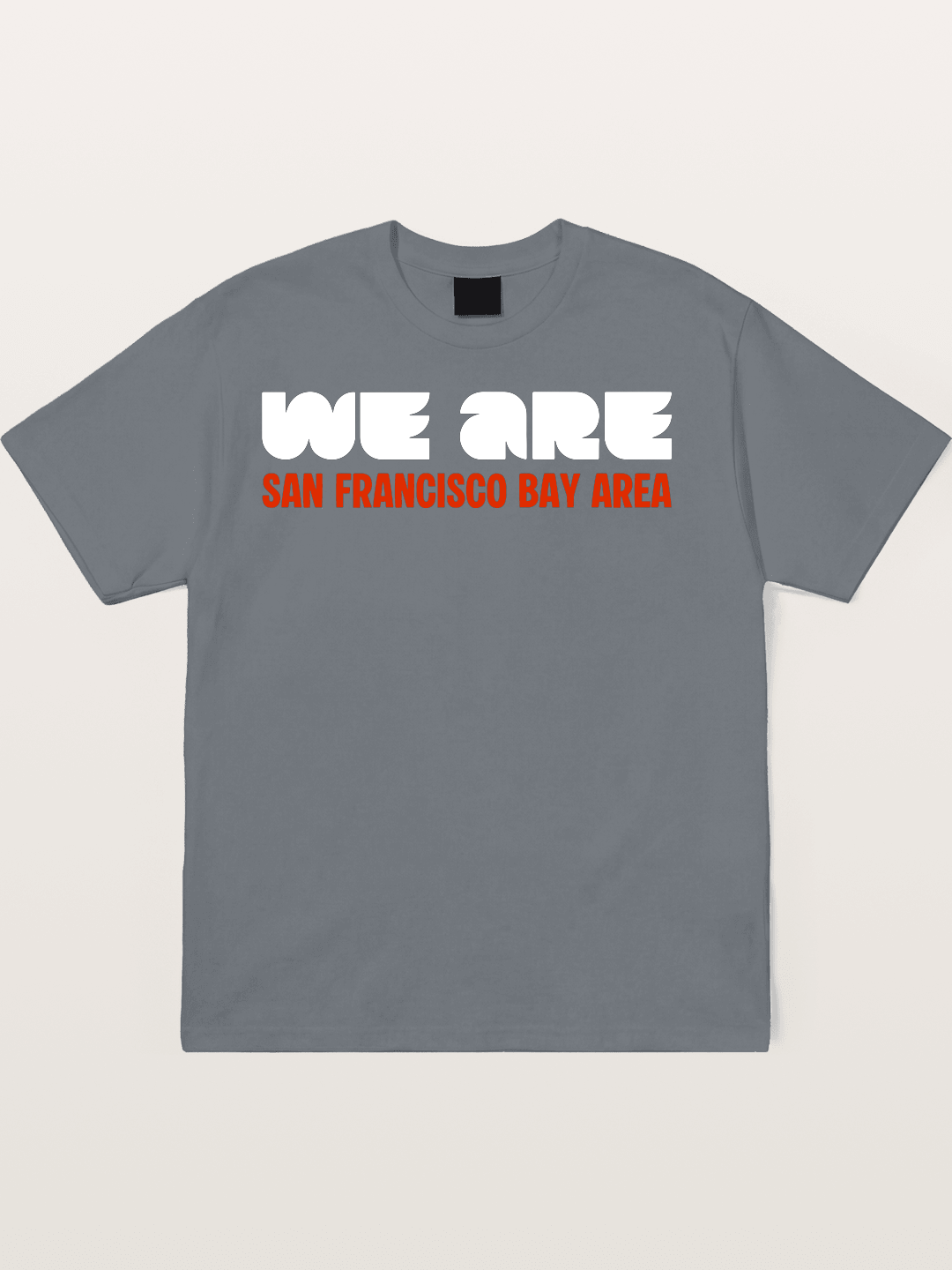 San Francisco Bay Area Red Text Cotton T-shirt