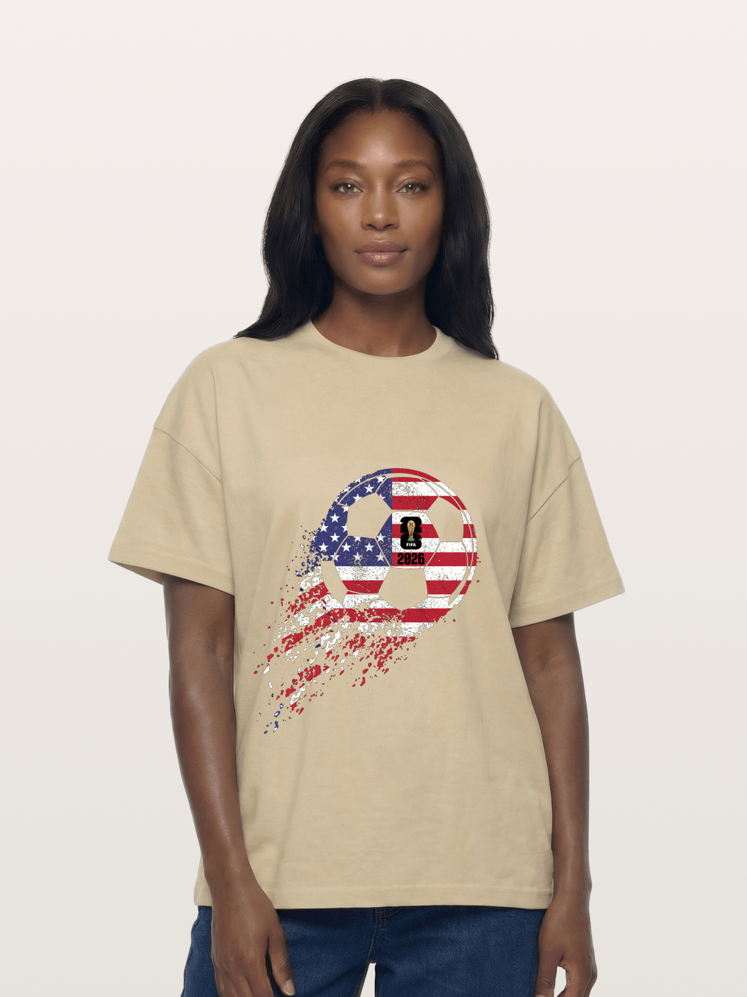 American Flag WC 2026 Ball Gildan T-shirt