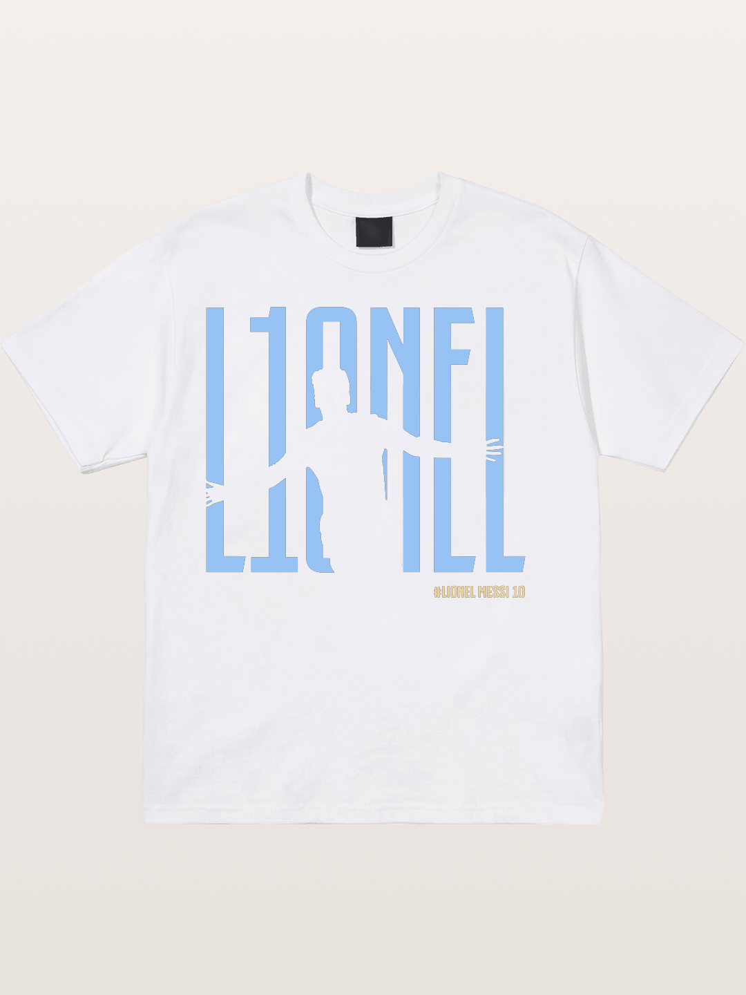 Lionel Messi Celebration Silhouette Cotton T-shirt
