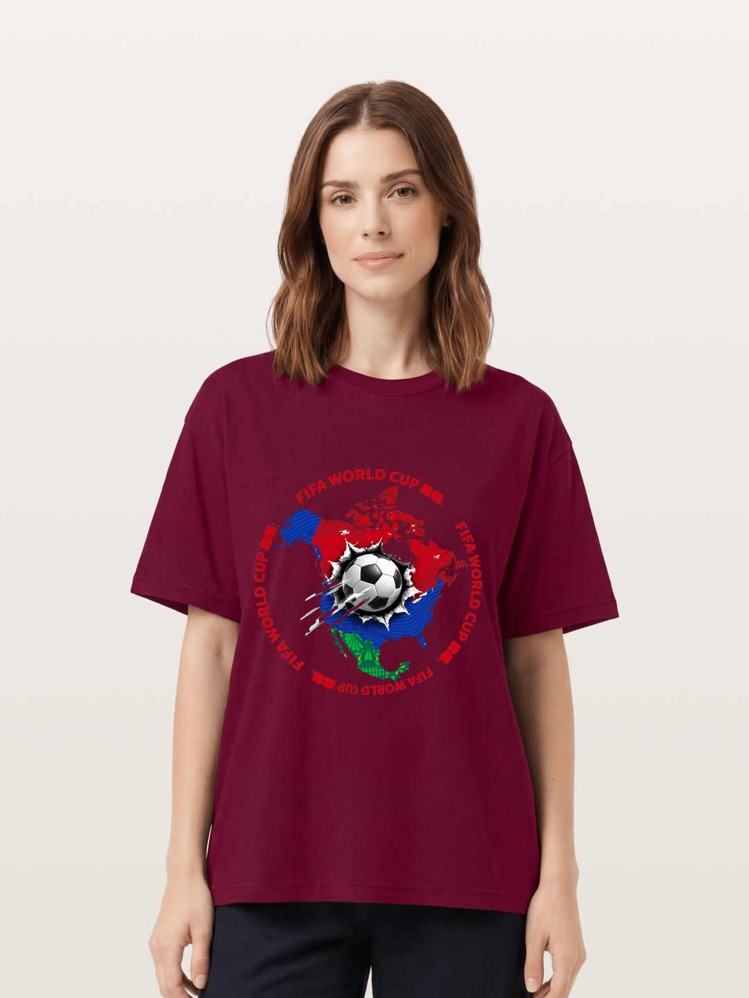 Soccer Ball Americas Burst Design Gildan T-shirt