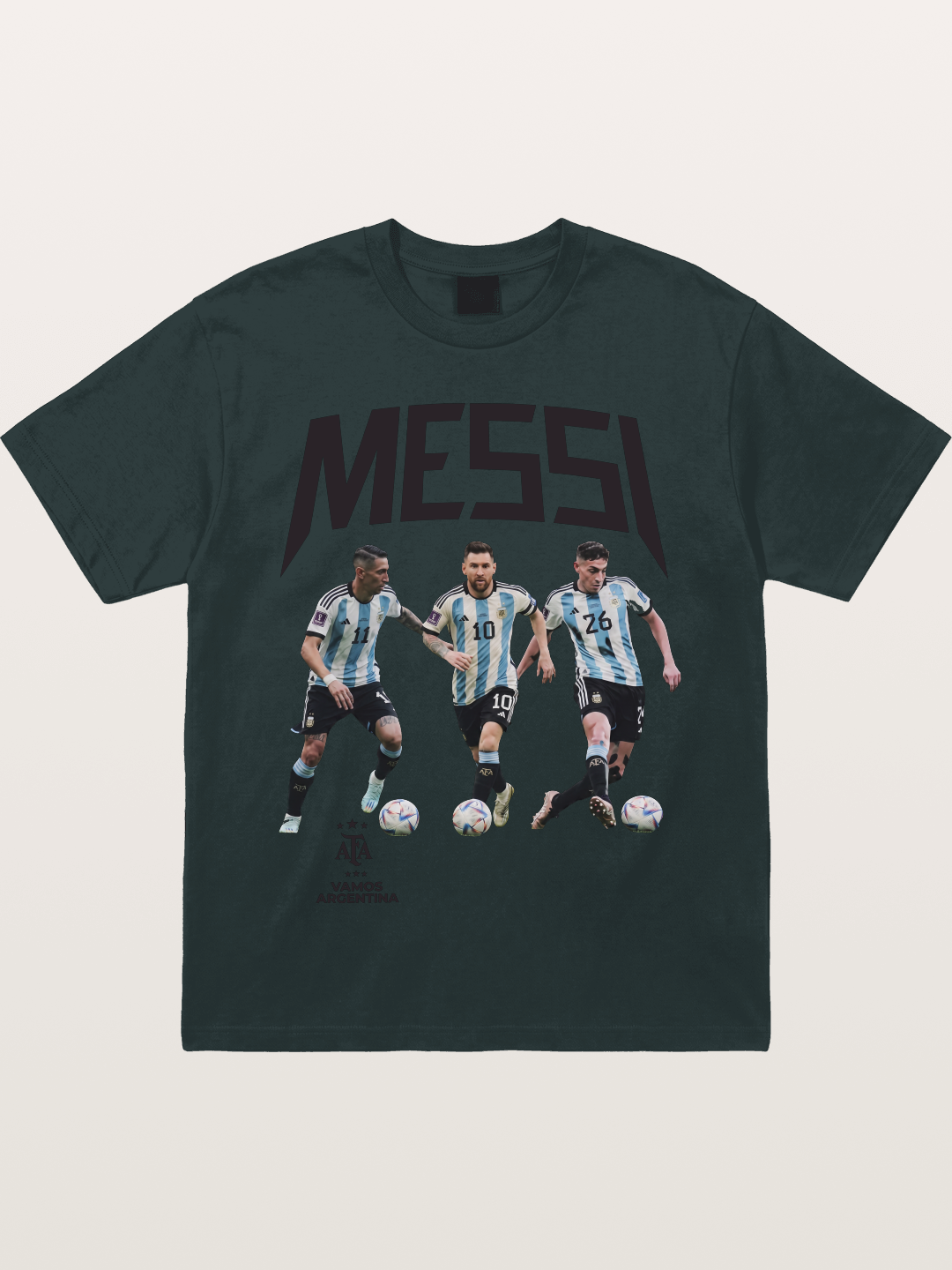 Messi Argentina Trio Soccer Players Gildan T-shirt