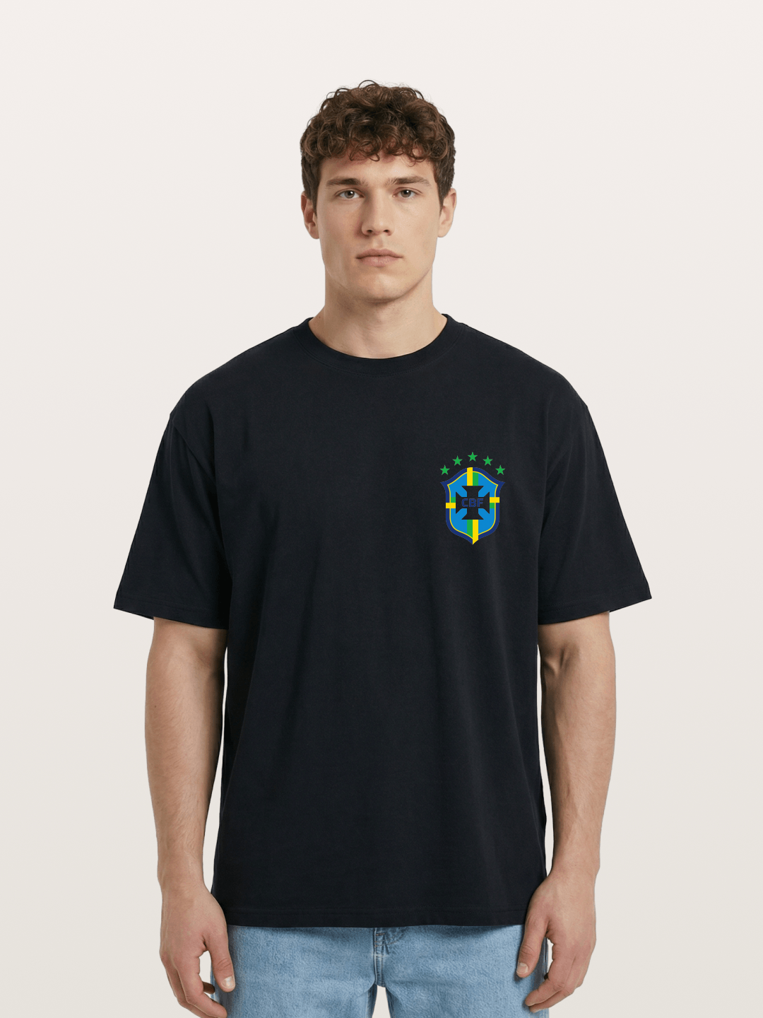 Brazil CBF Five Stars Shield Cotton T-shirt