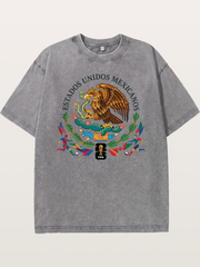 Mexican Eagle World Cup Art Washed T-shirt