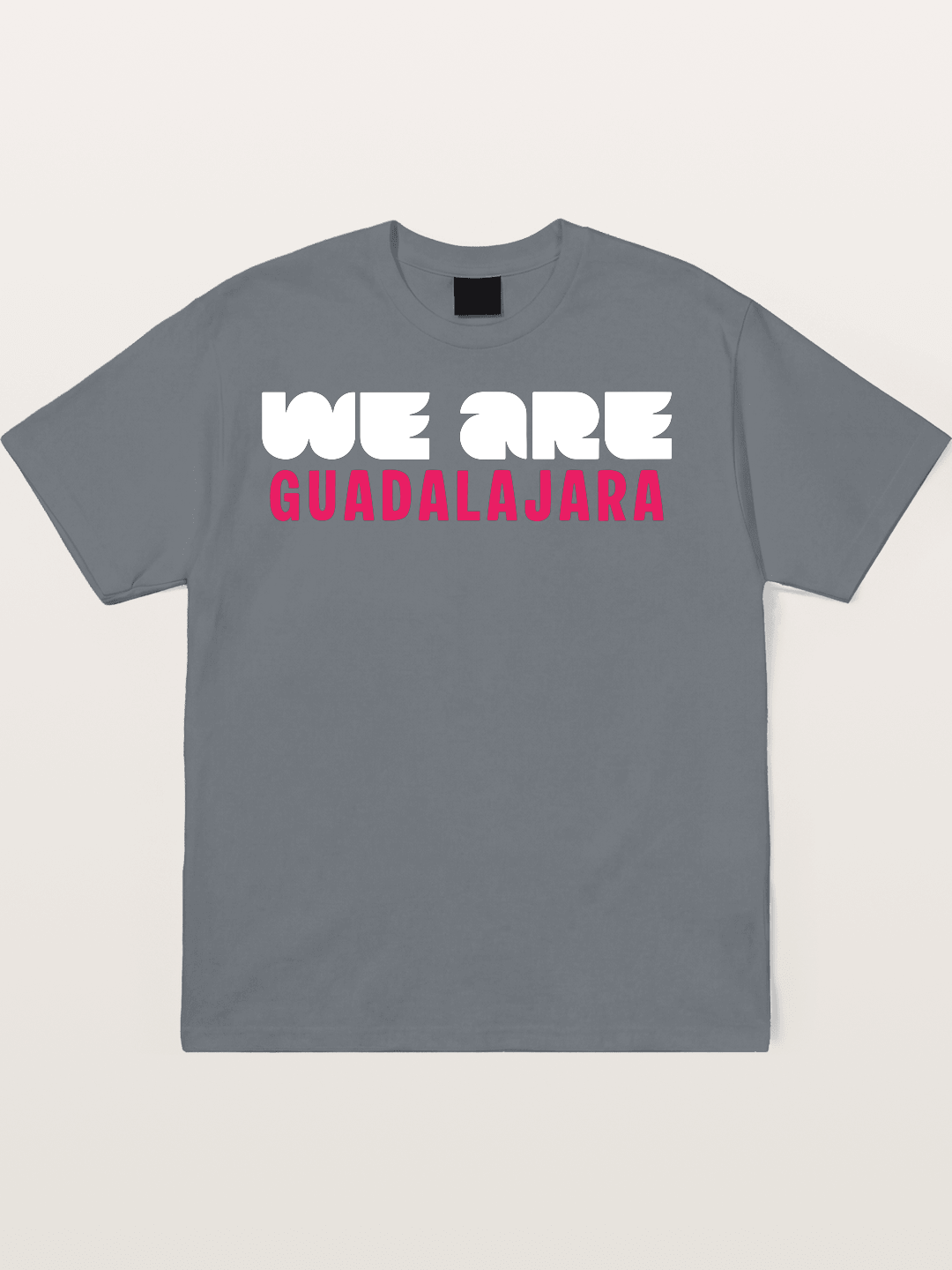 Guadalajara Pink Block Letters Cotton T-shirt