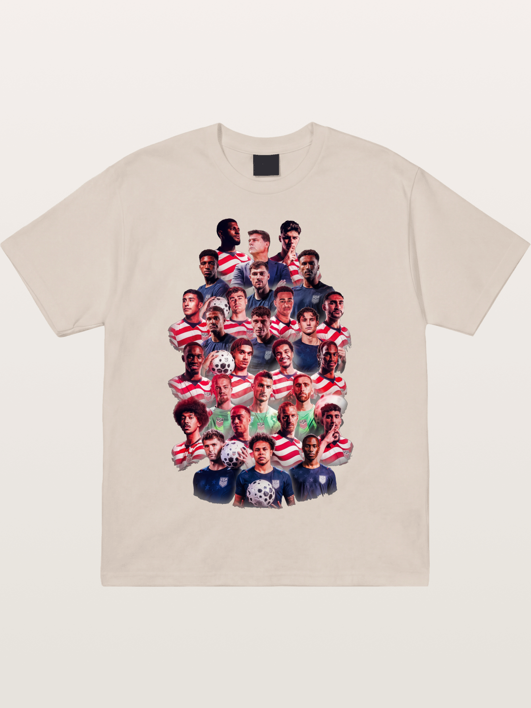 USMNT Full Squad Collage Portrait Cotton T-shirt