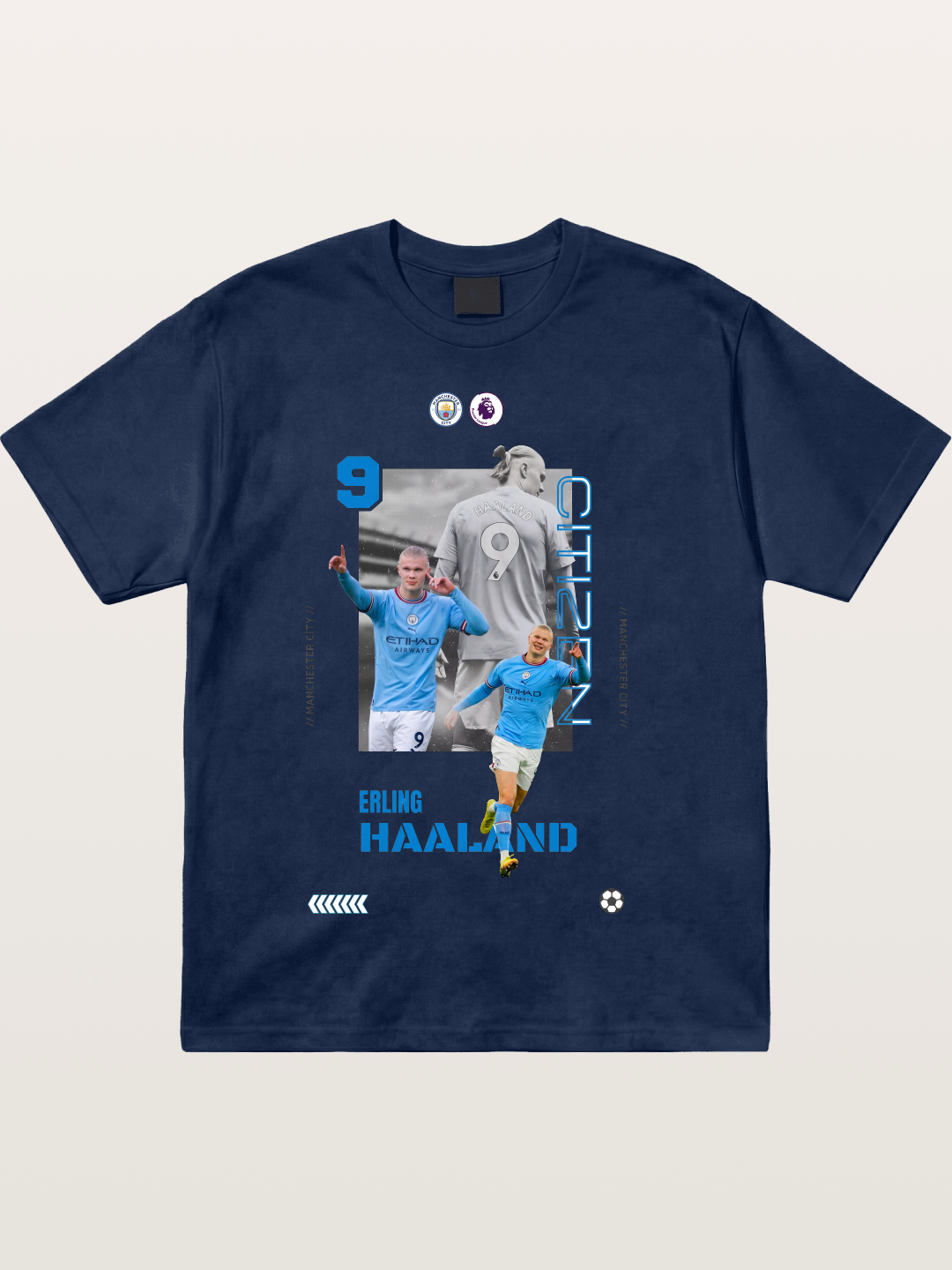 Haaland City Montage Print Cotton T-shirt