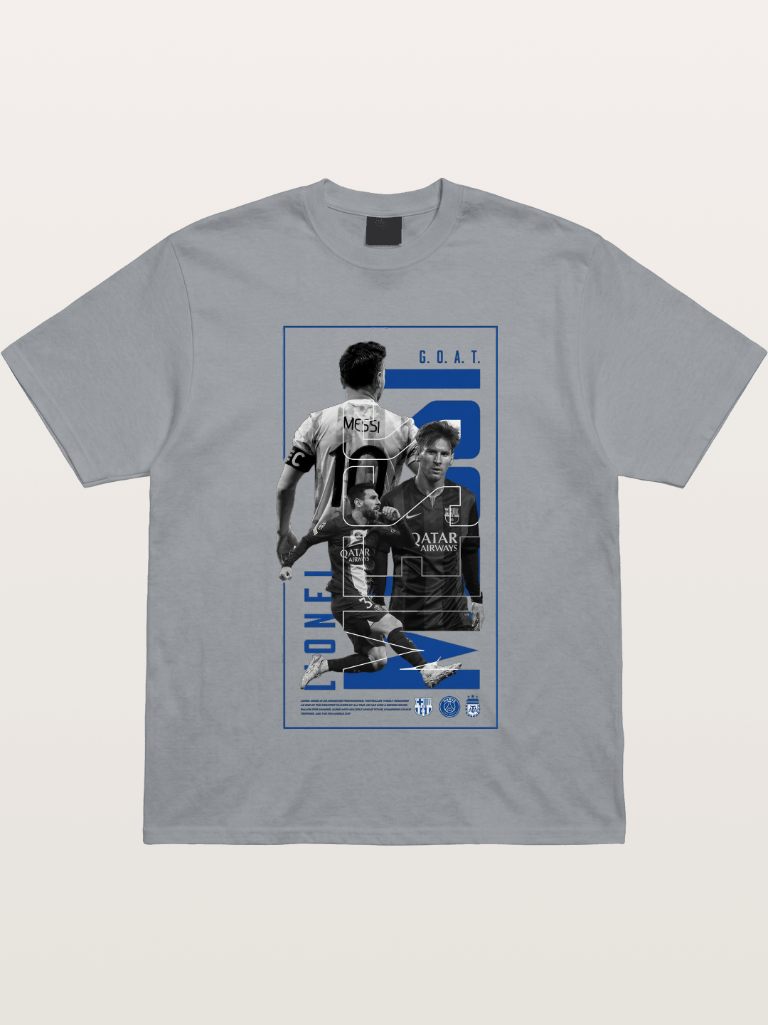 Messi GOAT Collage Poster Gildan T-shirt
