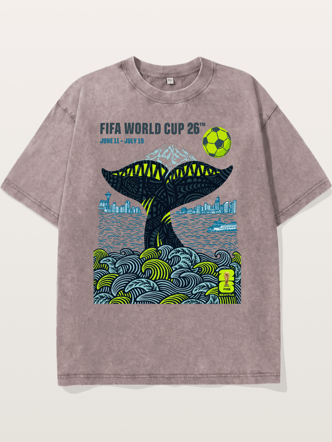 Vancouver 2026 WC Orca Tail Art Washed T-shirt