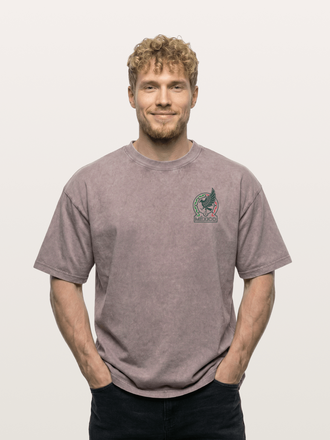 Mexico Football Eagle Crest Washed T-shirt