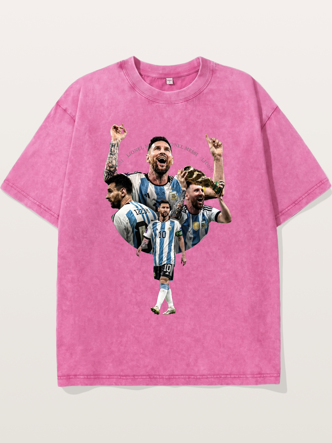 Messi World Champion Montage Washed T-shirt