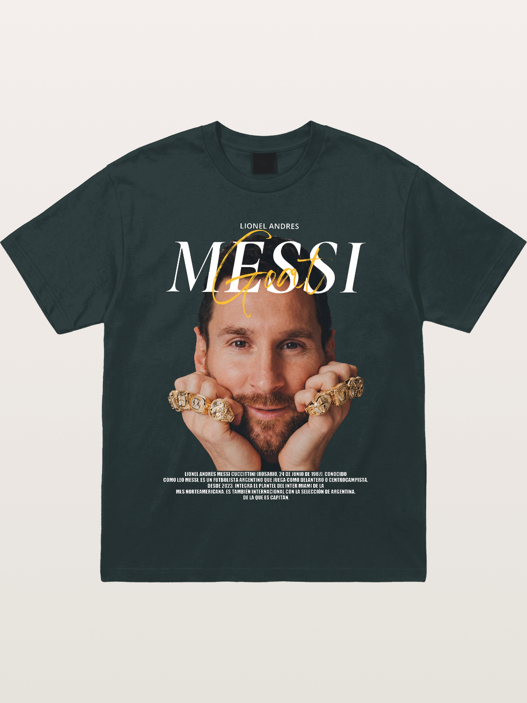 Messi GOAT Champion Rings Gildan T-shirt