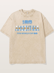 2026 World Cup Argentina Sun Design Washed T-shirt