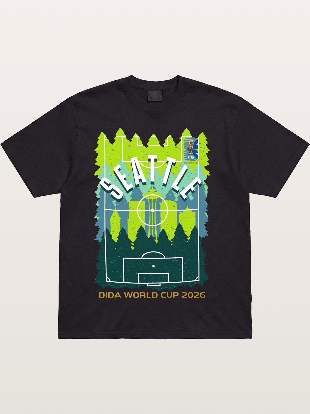 Seattle WC 2026 Forest Soccer Pitch Cotton T-shirt
