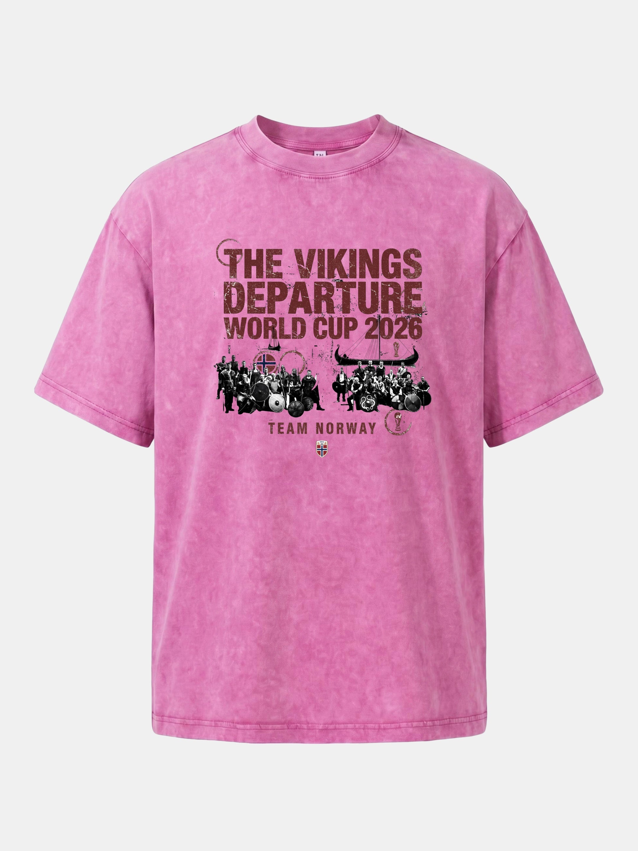 Norway Vikings World Cup Print Washed T-shirt