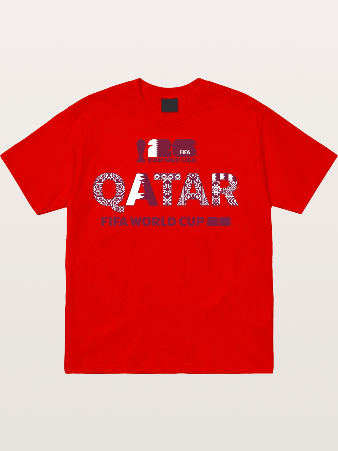 Qatar 2026 Geometric Ornament Art Cotton T-shirt
