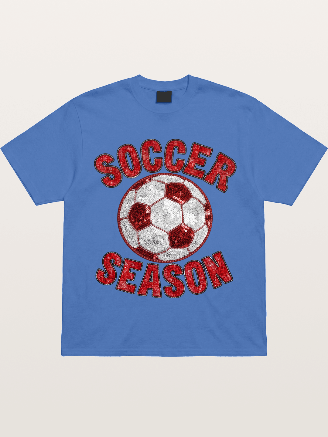 Glitter Soccer Season Badge Gildan T-shirt