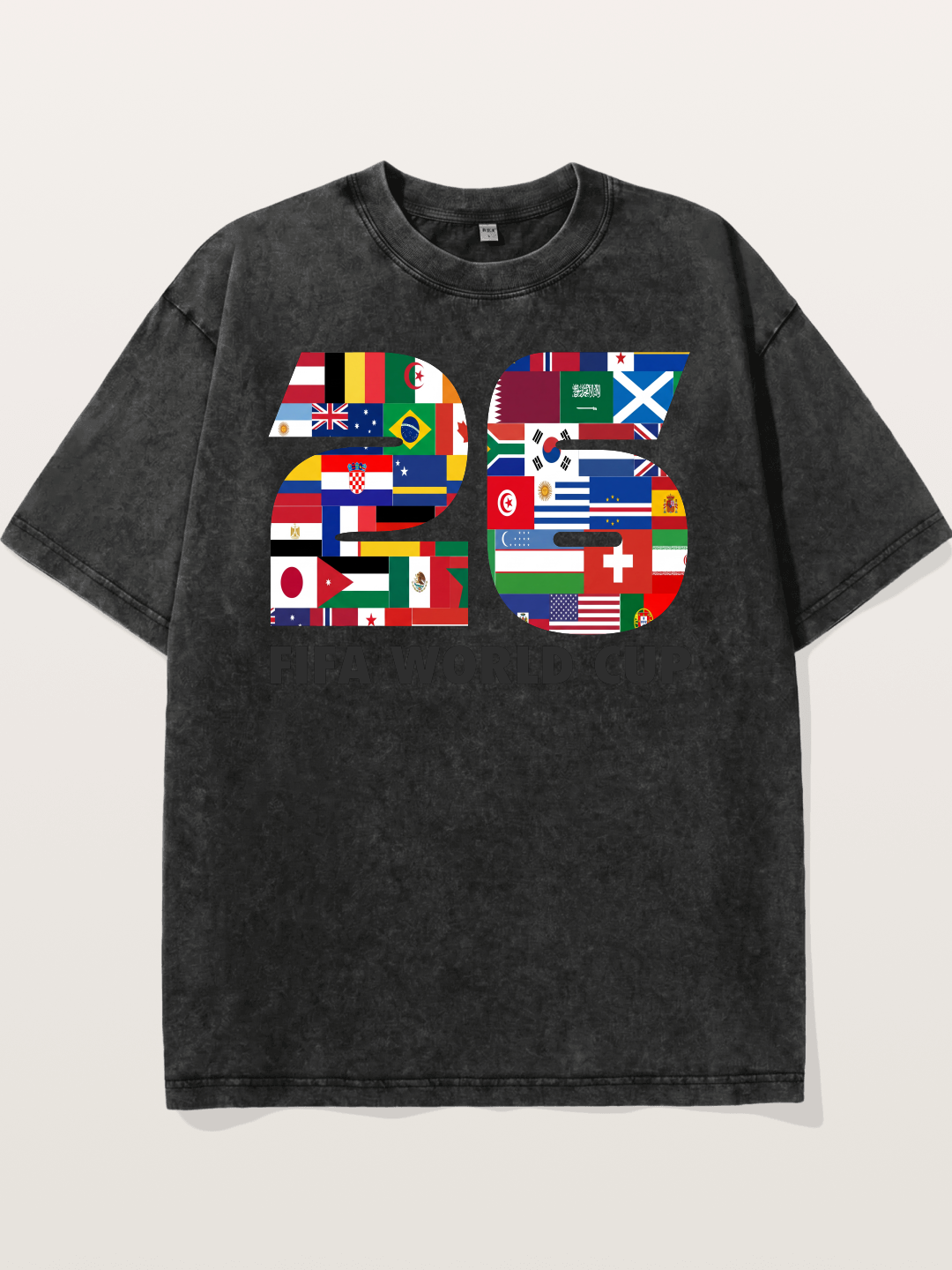 2026 World Cup Nations Flags Collage Washed T-shirt