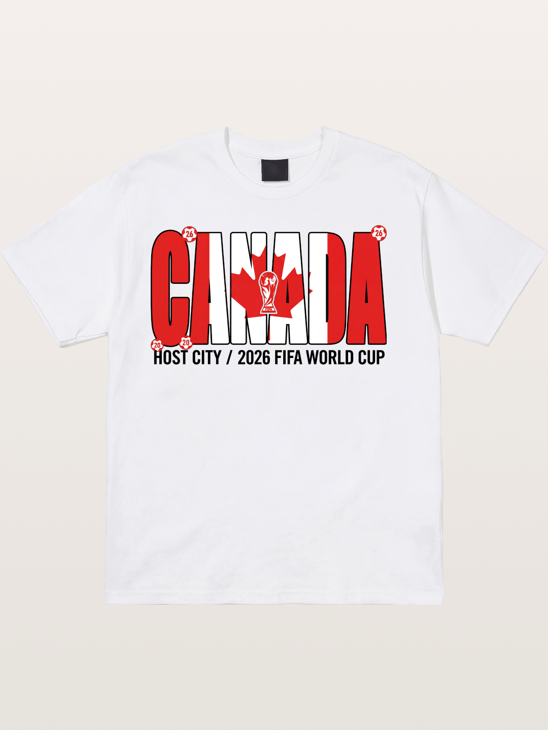 Canada 2026 World Cup Typography Cotton T-shirt