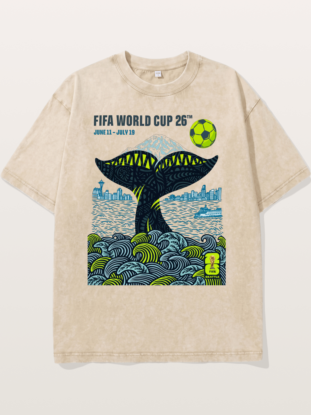 Vancouver 2026 WC Orca Tail Art Washed T-shirt