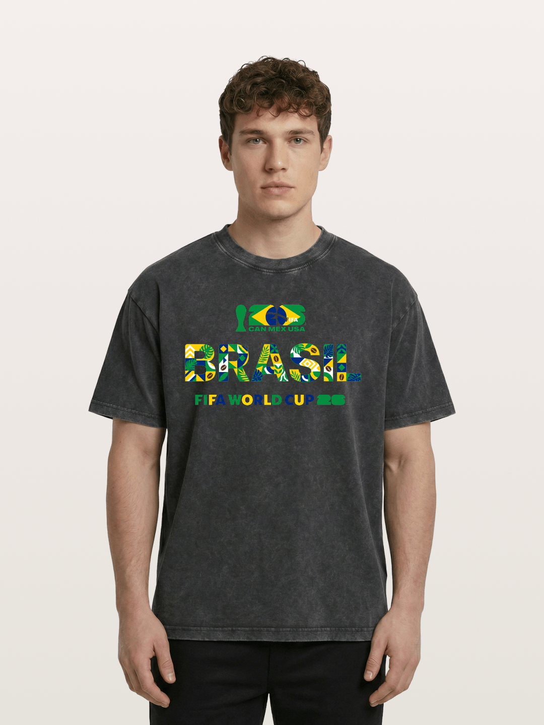Brasil 2026 Tropical Graphic Washed T-shirt