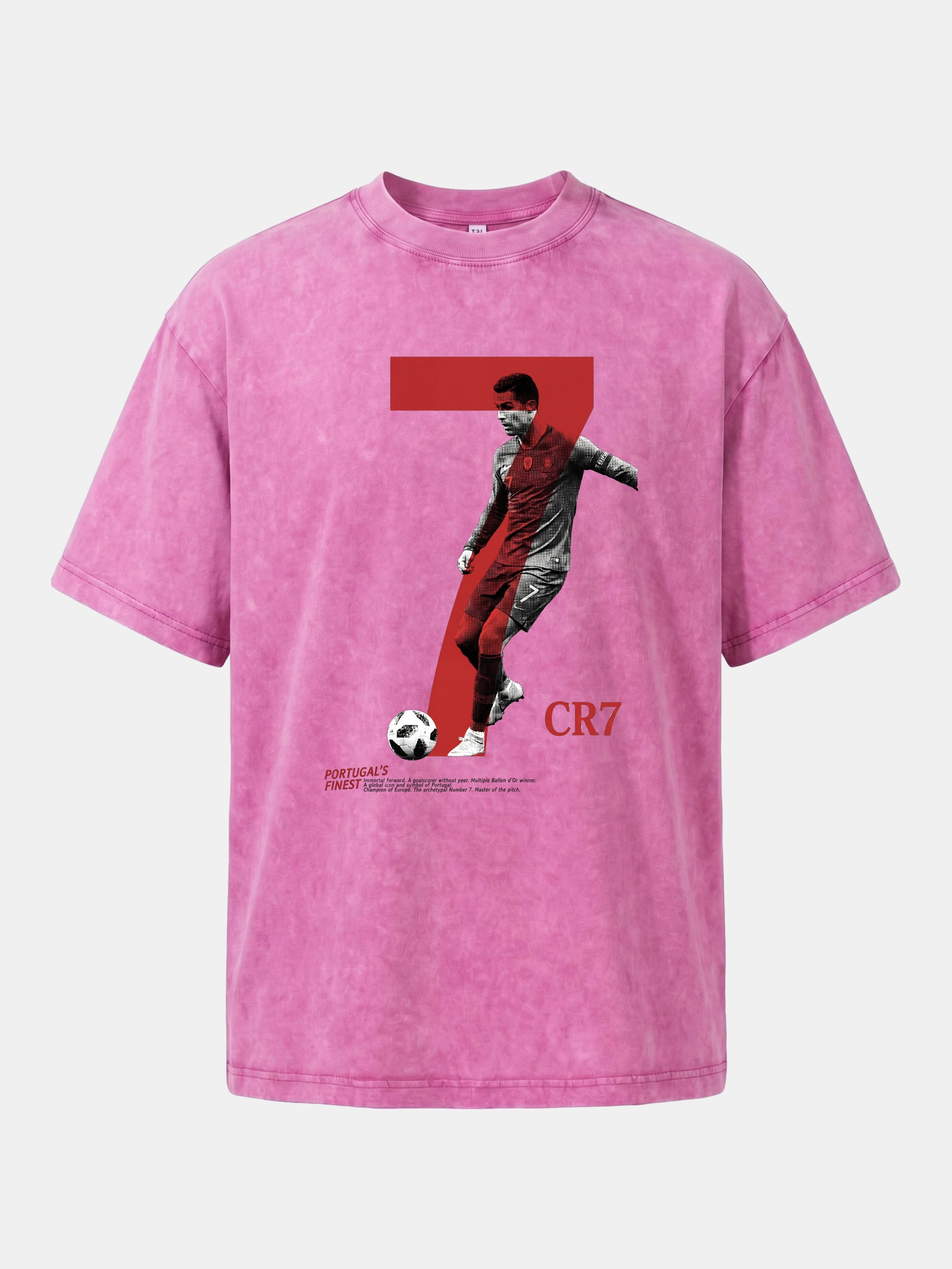 CR7 Portugal Split Portrait Washed T-shirt