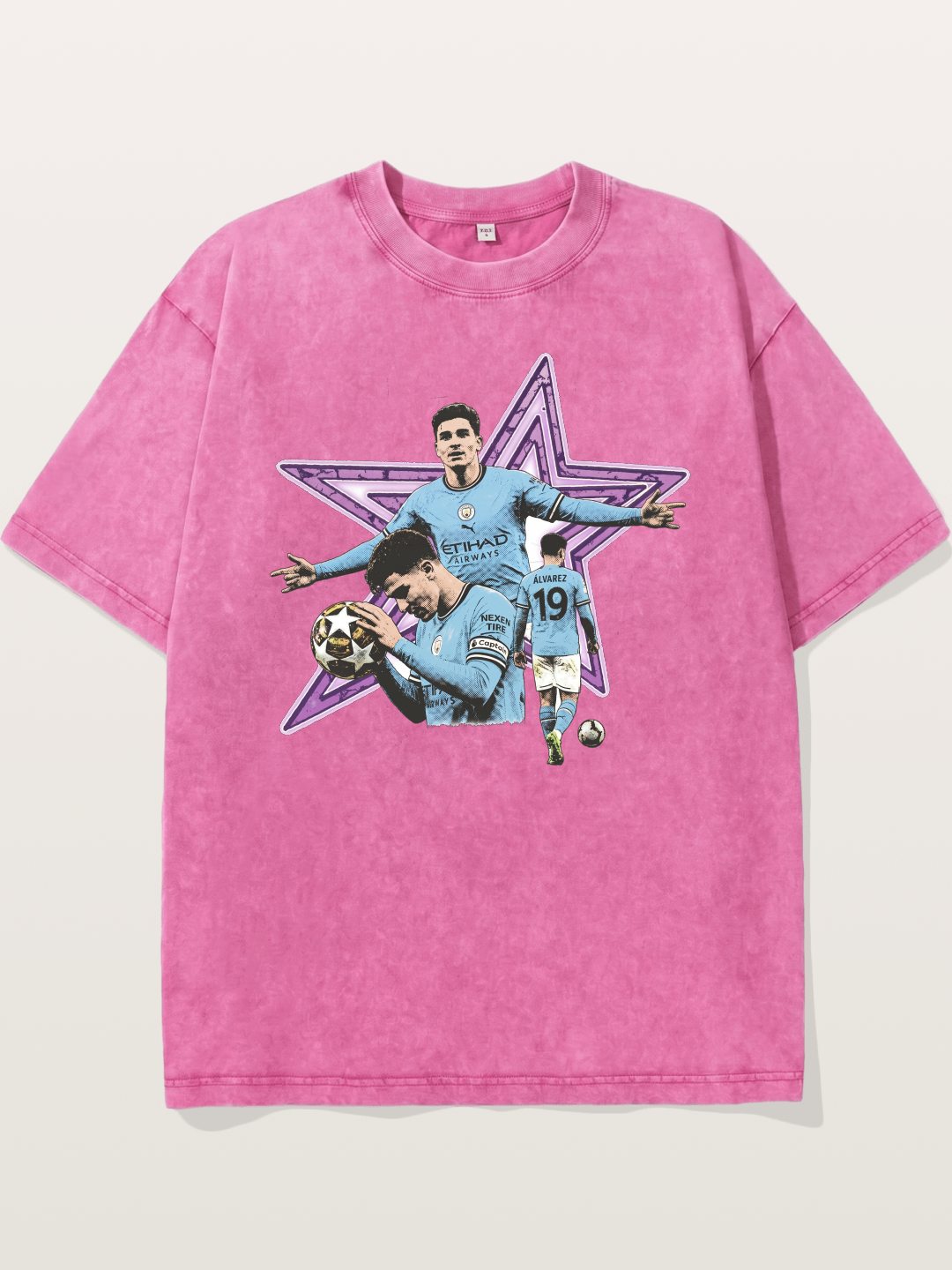 Manchester City Star Collage Washed T-shirt