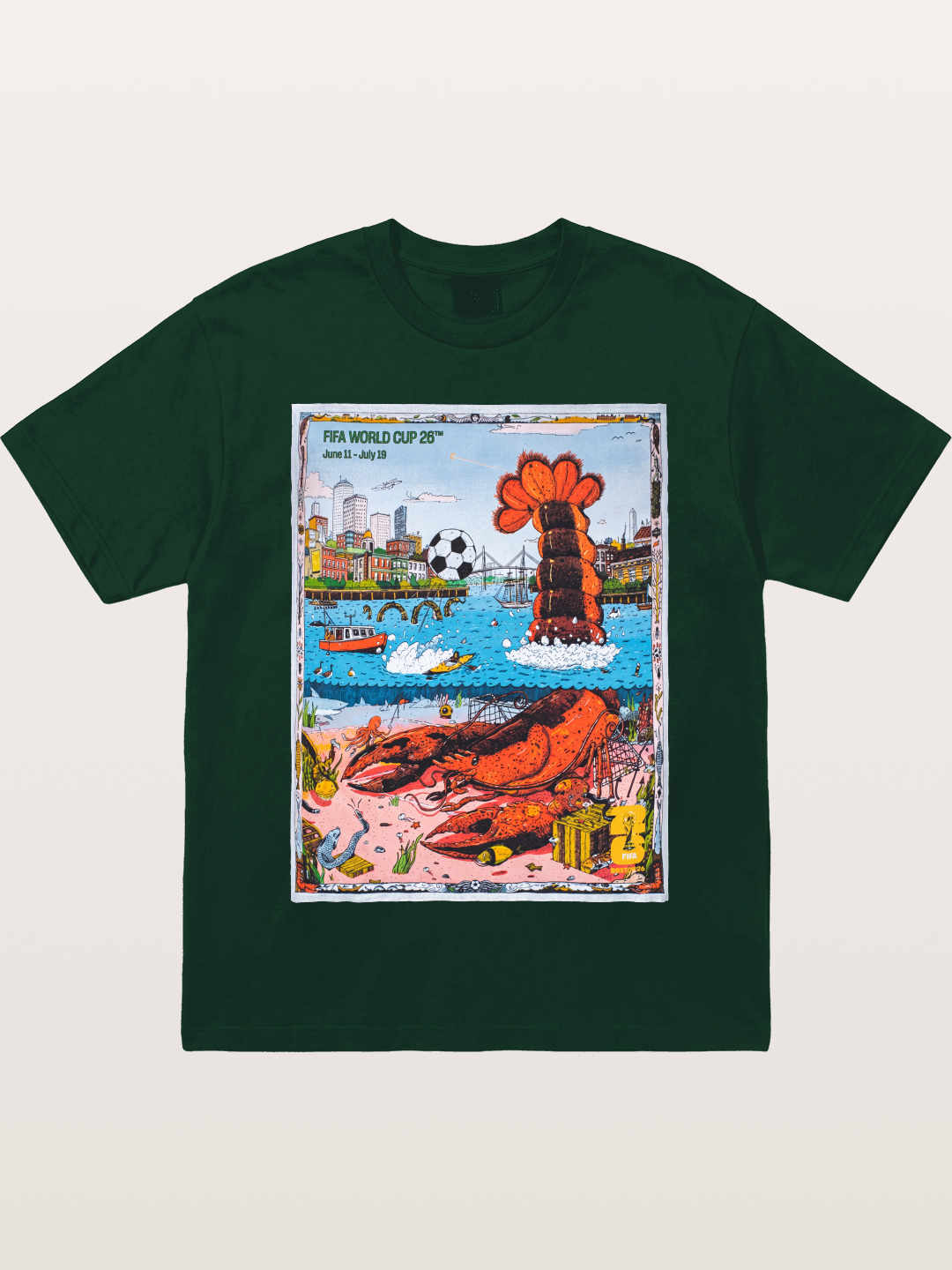 FIFA 2026 Coastal City Lobster Design Gildan T-shirt