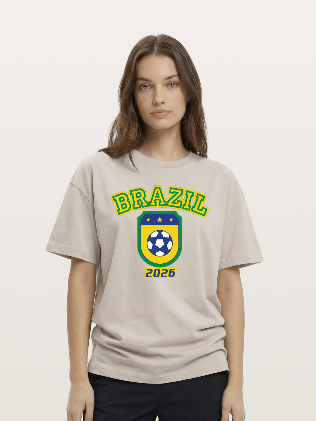 Brazil 2026 World Cup Crest Cotton T-shirt