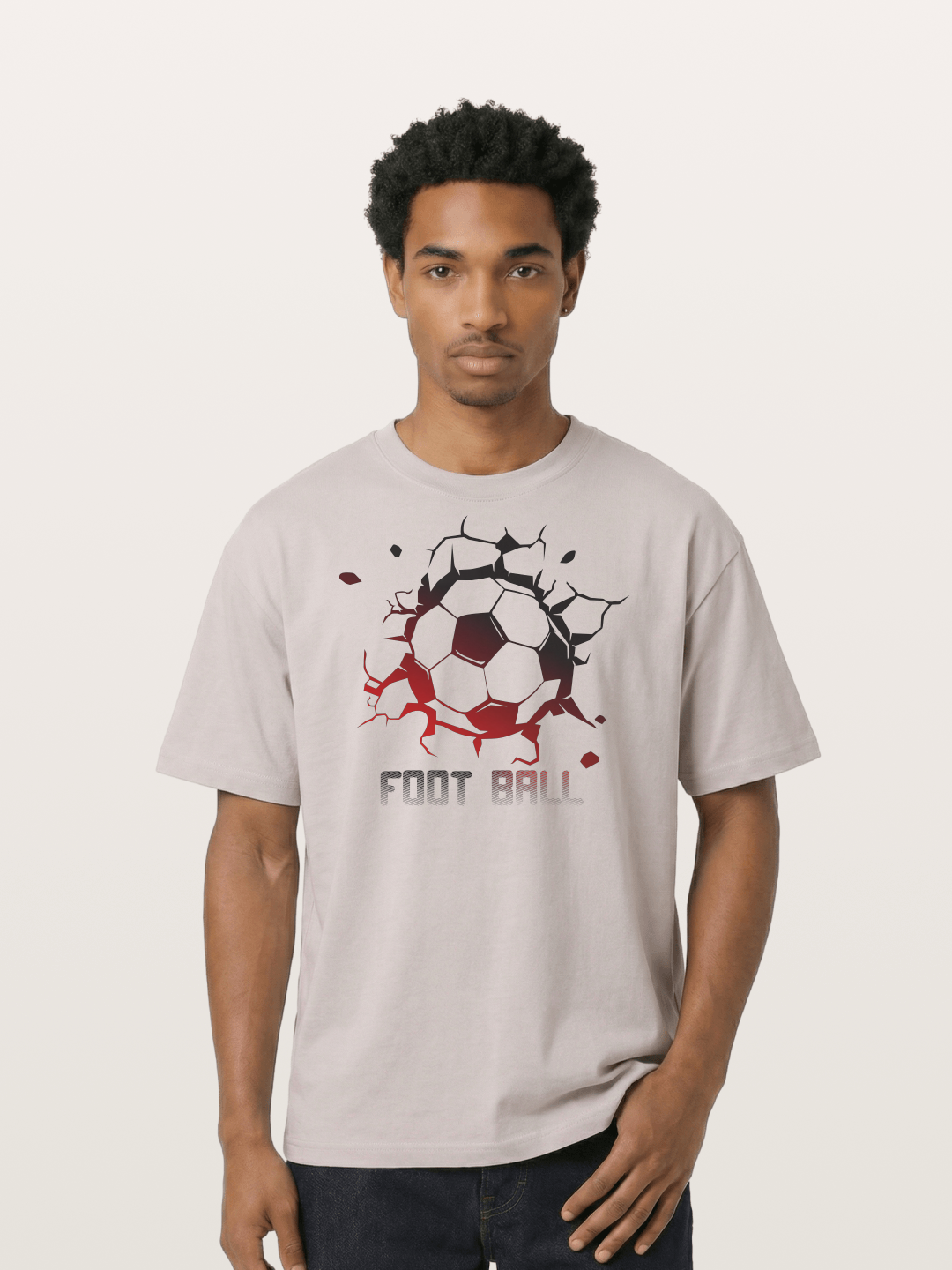 Football Crack Effect USA Style Cotton T-shirt