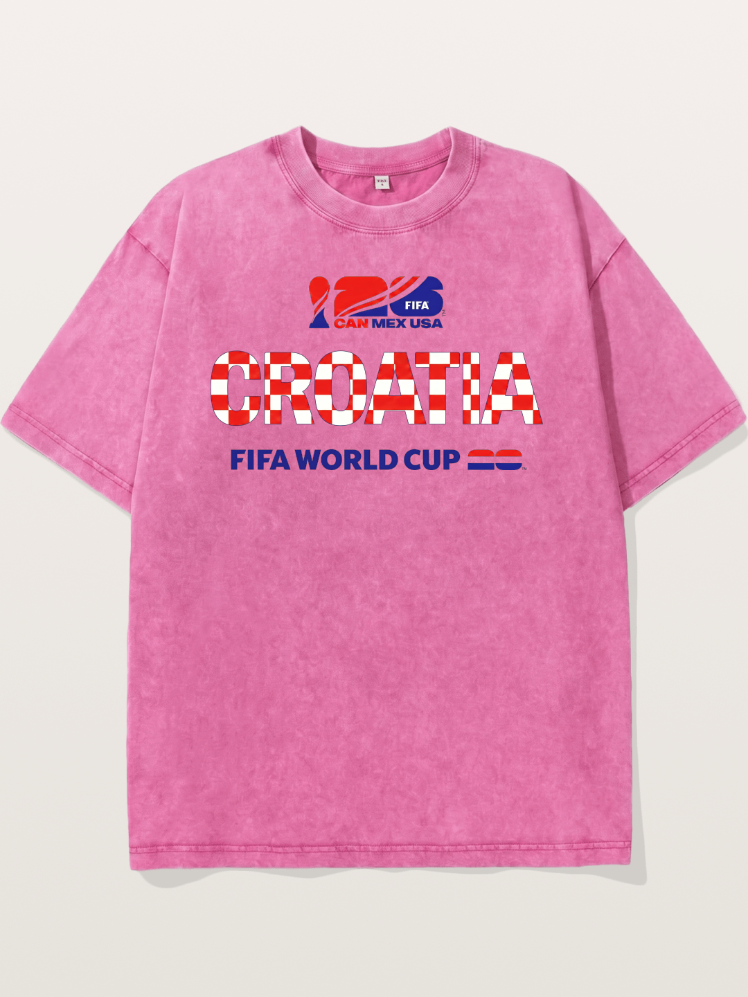 Croatia 2026 World Cup Typo Washed T-shirt