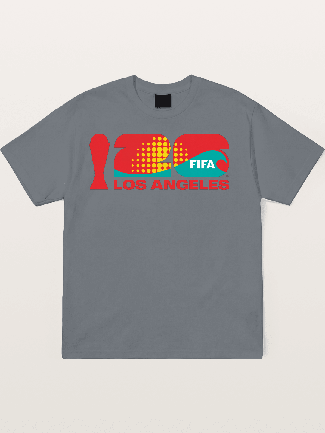 LA WC 2026 Geometric Dot Logo Cotton T-shirt