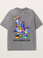 LA 2026 World Cup Nations Flags Washed T-shirt