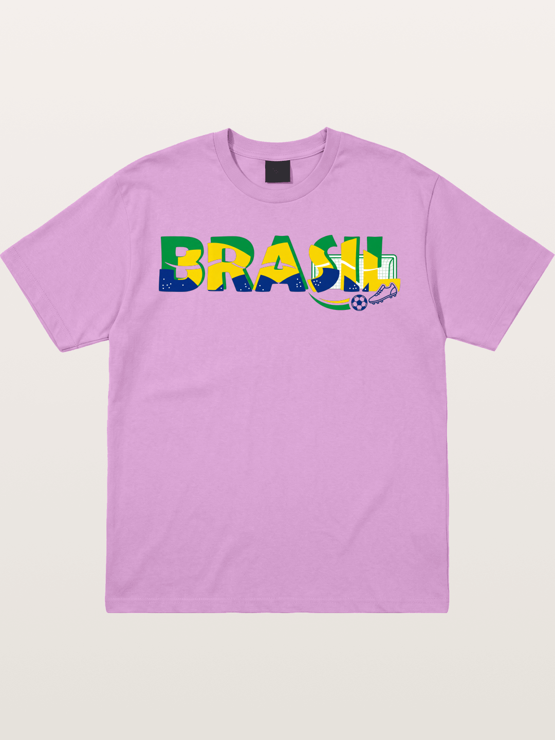 Brasil Typo Soccer Badge Gildan T-shirt