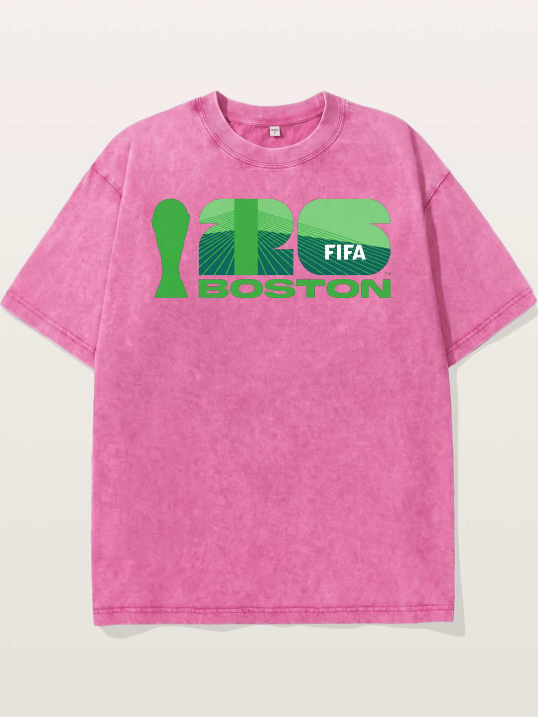 Boston WC 2026 Green Geometric Logo Washed T-shirt